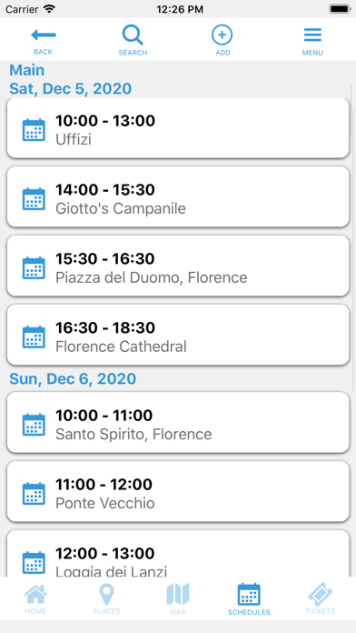 Andiamo Places Screenshot