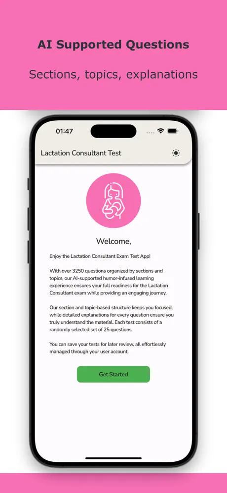 Lactation Consultant Exam Test Screenshot 2