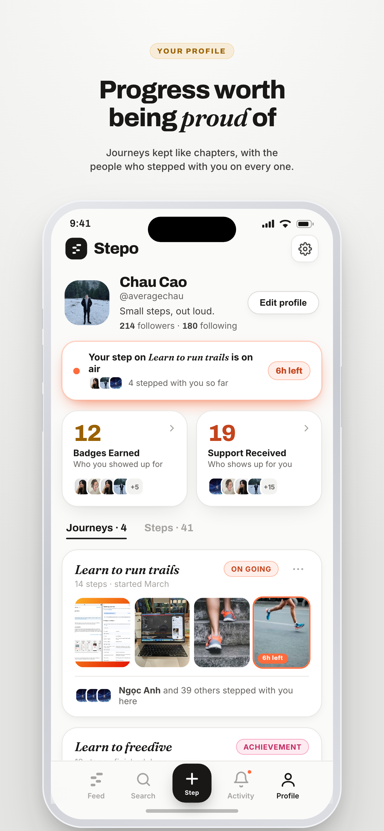 Stepo - Share the Journey screenshot 4