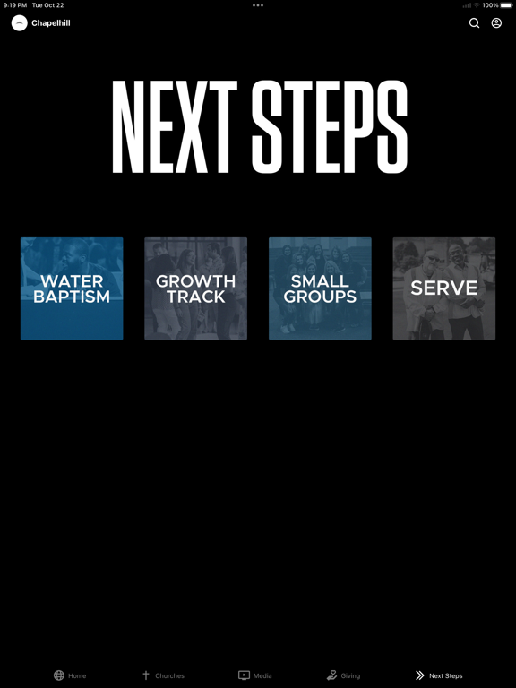 Chapelhill Church App iPad screenshot 5 - Lifestyle app