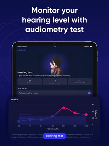 TSound: tinnitus sound therapy iPad screenshot