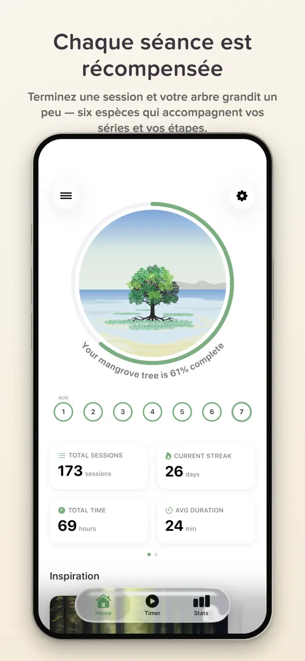 Screenshot #2 pour Timefully - Meditation Timer