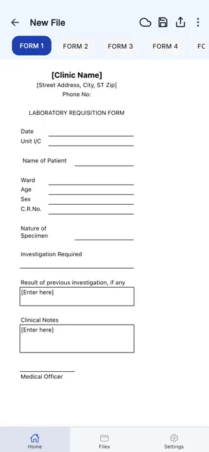 Medical Requisition Form screenshot 2