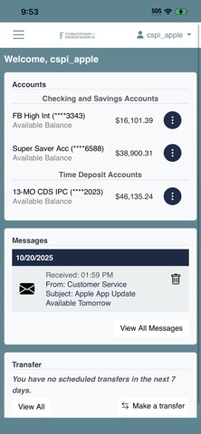 Foundation Bank Mobile Screenshot 2 of 6