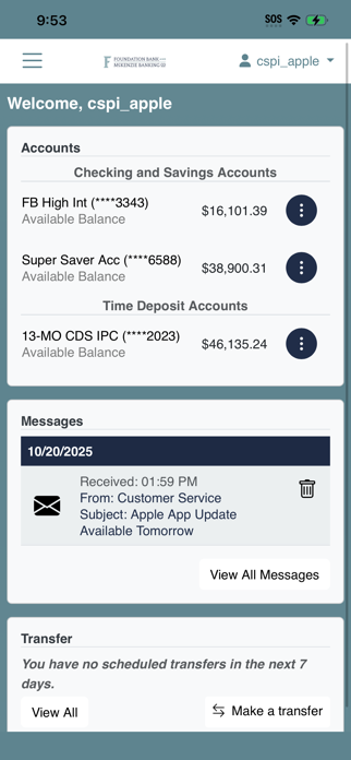 Foundation Bank Mobile Screenshot 2 of 6
