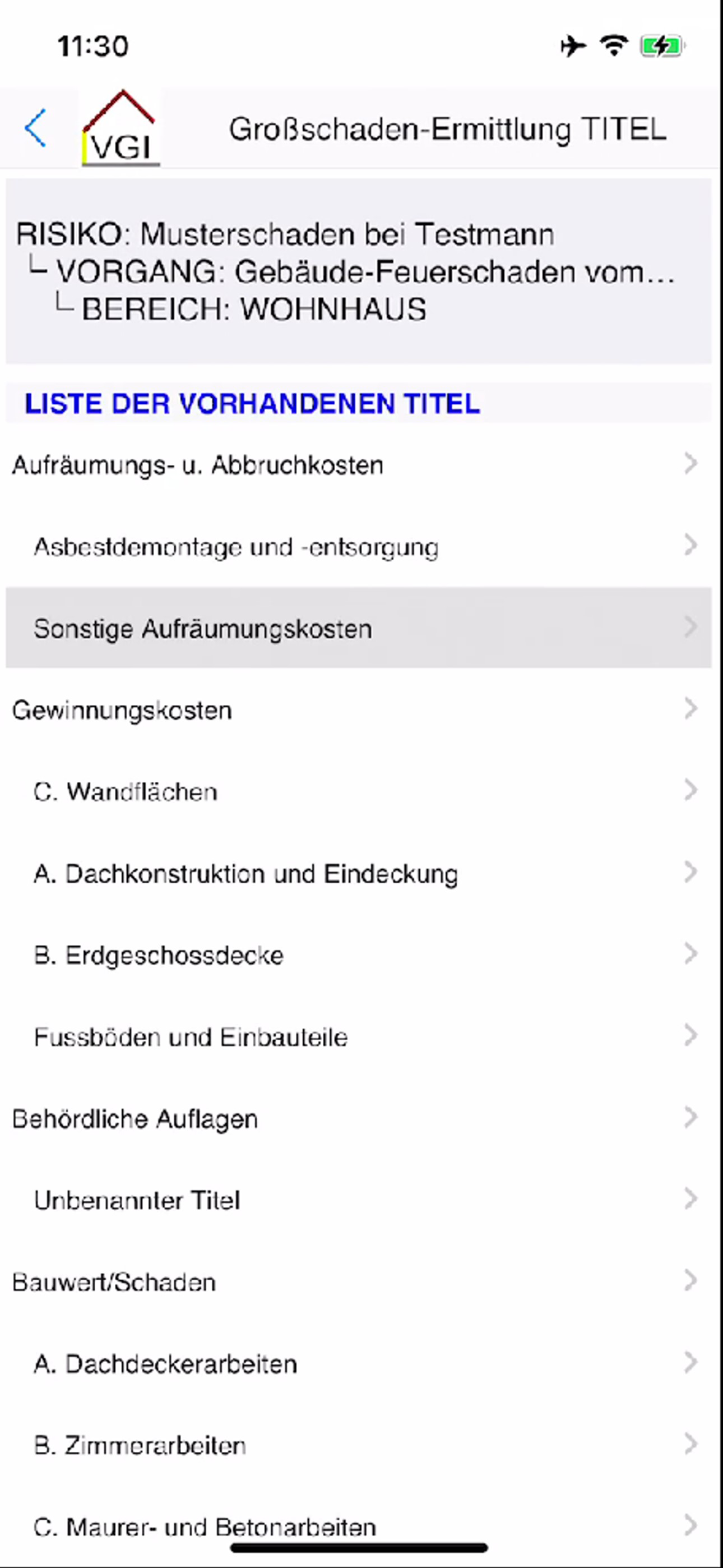 Schaden Gutachter VGI-Expert screenshot 8