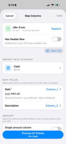 Cashflow Calendar screenshot