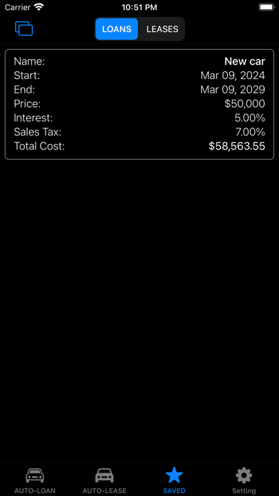 Car Loan Calculator,Auto Lease Screenshot