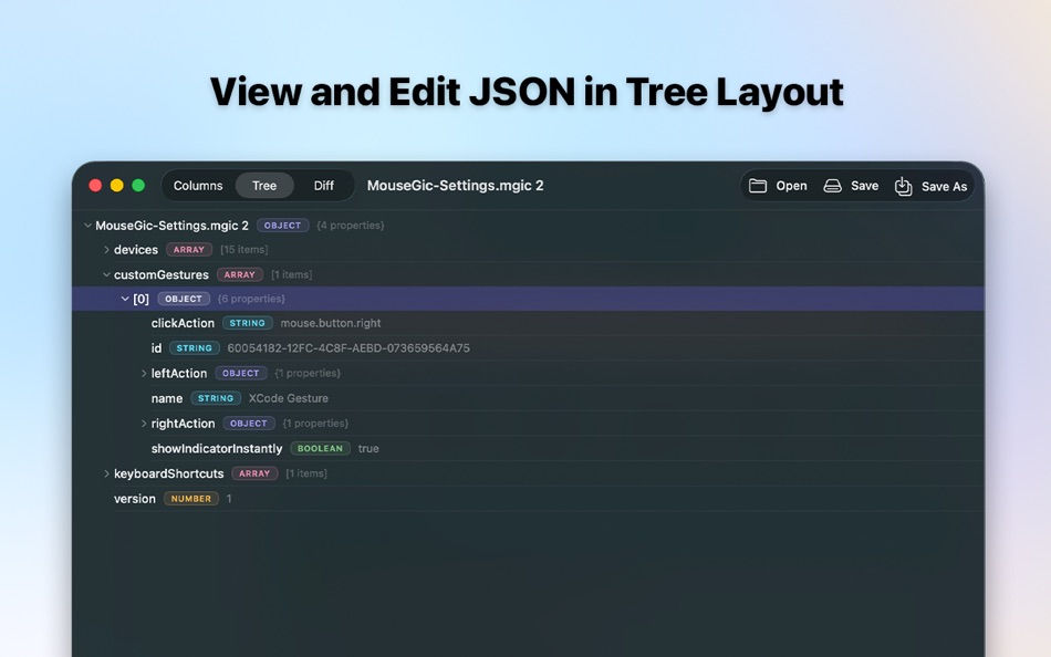 #1. JSON Glow: View, Edit & Diff (macOS) di: BILINGO COMPANY LIMITED - LEARN ENGLISH 4 SKILLS