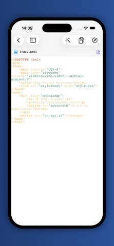 HTML Runner: Prévia Web iPhone screenshot 4