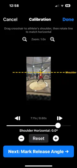 Screenshot von Shot Put Analyzer auf dem iPhone 6