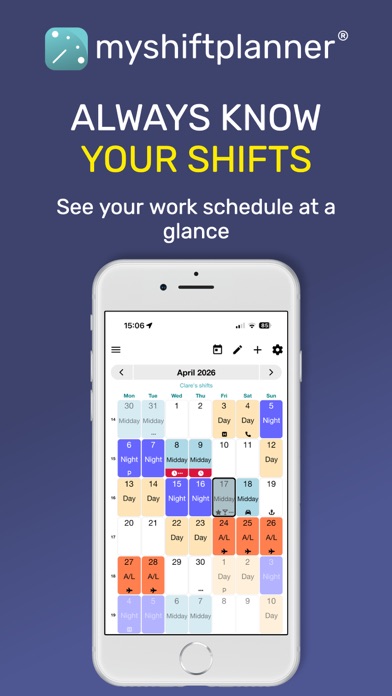 Screenshot #1 pour My Shift Planner - Calendar