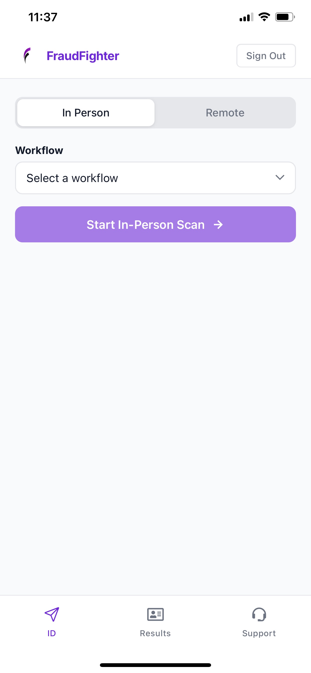 Screenshot 1 of FraudFighter Mobile