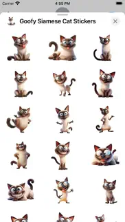 goofy siamese cat stickers iphone screenshot 1