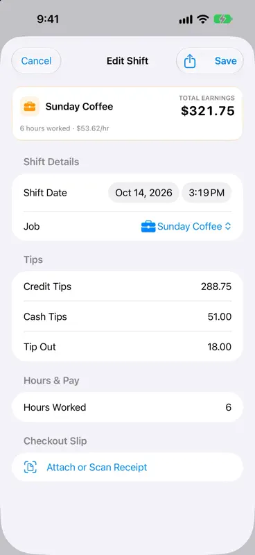 Tip Tracker - TipTrack3r screenshot 6 of 7