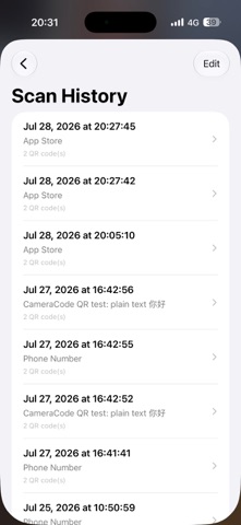 QR Code Reader² iPhone screenshot