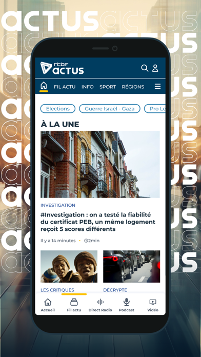 Screenshot #1 pour RTBF Actus
