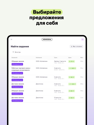 Консоль iPad screenshot 3