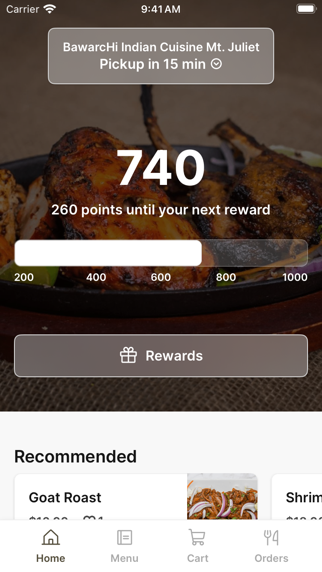 Barwachi Indian Grill iPhone screenshot 1 - Food & Drink app