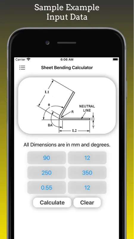 Sheet Bending Calc screenshot 3 of 4
