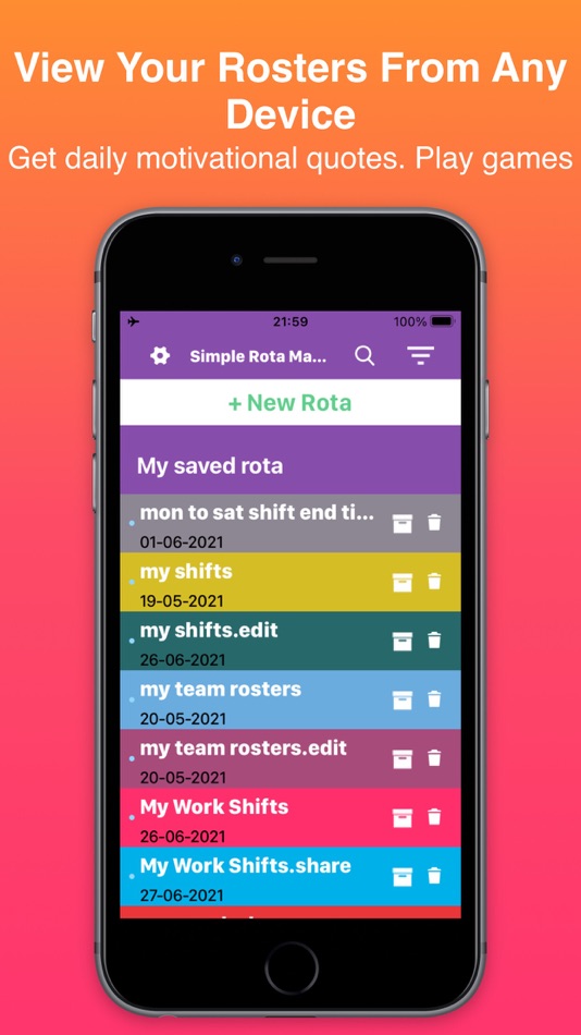 #10. Simple Rota Maker (iOS) 由: Members of Us Limited