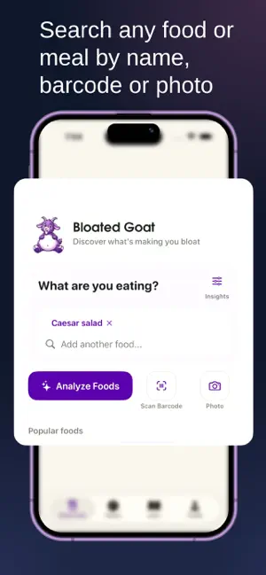 Bloated Goat FODMAP Tracker screenshot 1