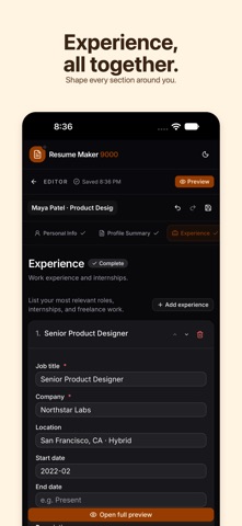 Resume Maker 9000: CV Builder Screenshot 4 of 4