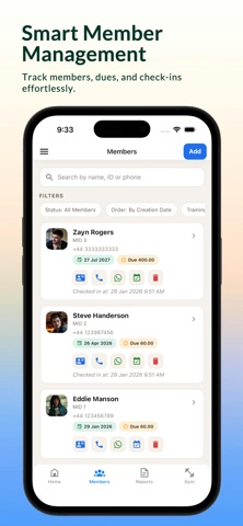 Gymzee : Gym Management App iPhone screenshot