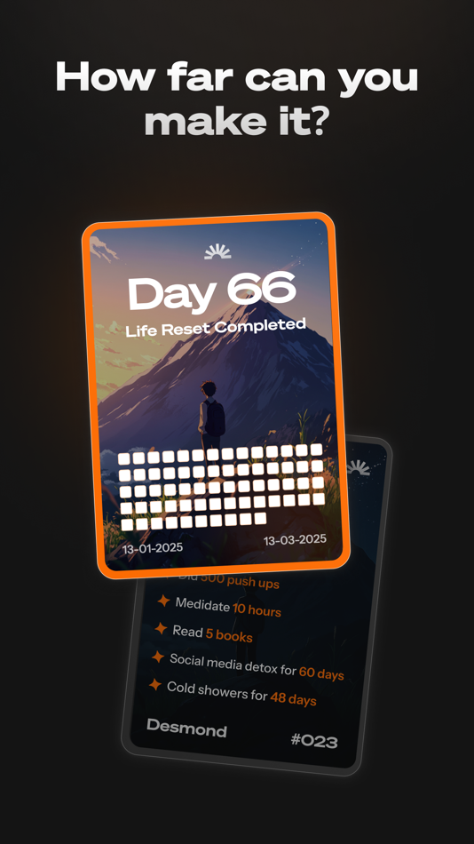 #9. Life Reset: 66 Day Habit (iOS) By: Ka Wai Tong