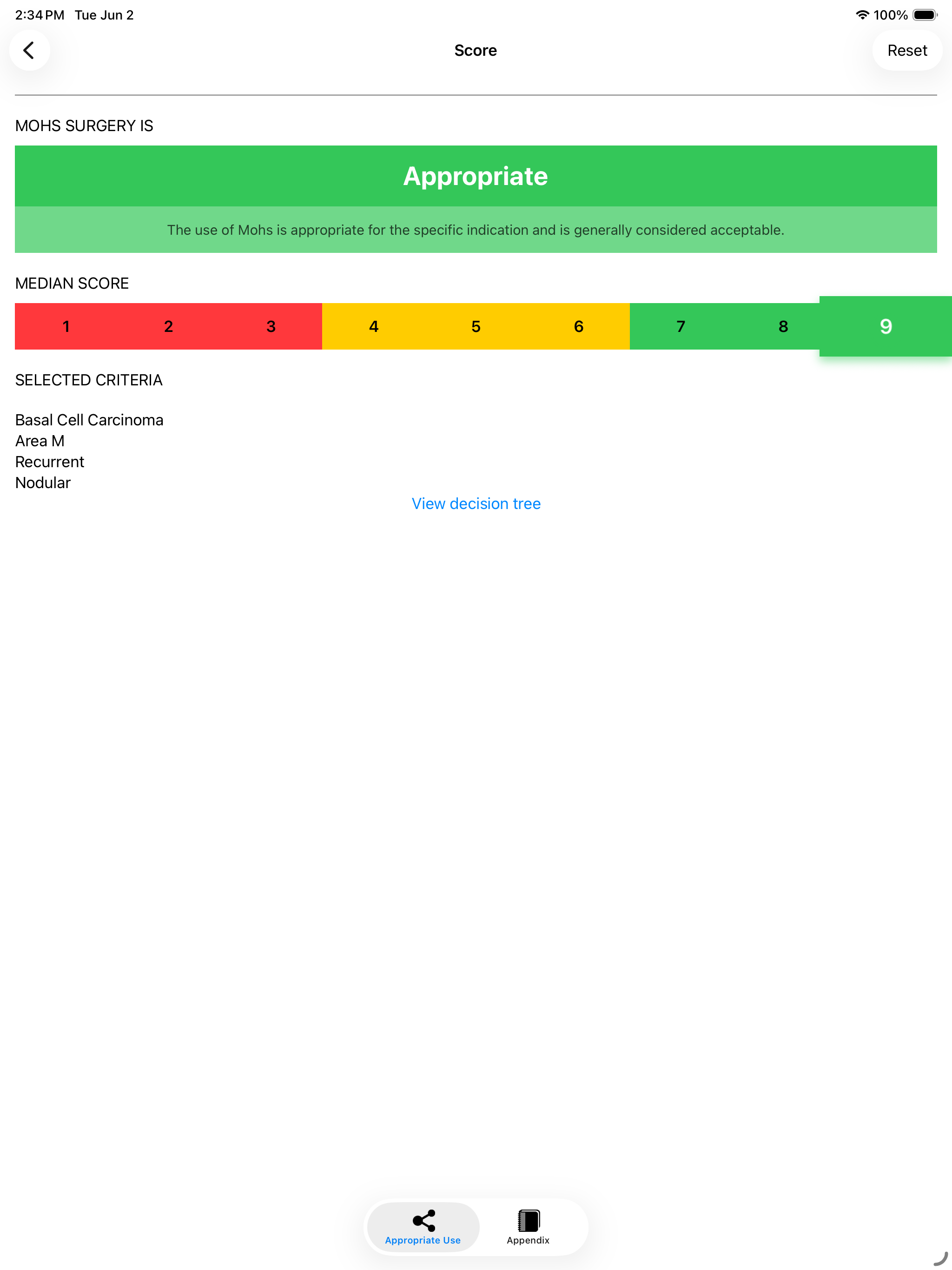 Mohs Appropriate Use Criteria
