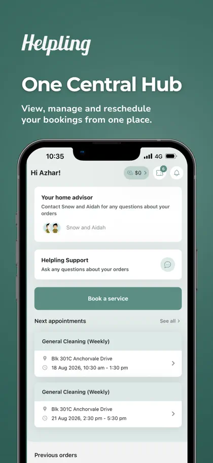 Screenshot 5 di 6 di Helpling SG: Home Services App