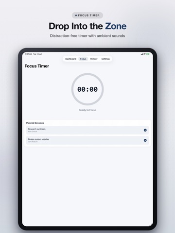 DeepBlock - Focus Time Blocks iPad screenshot