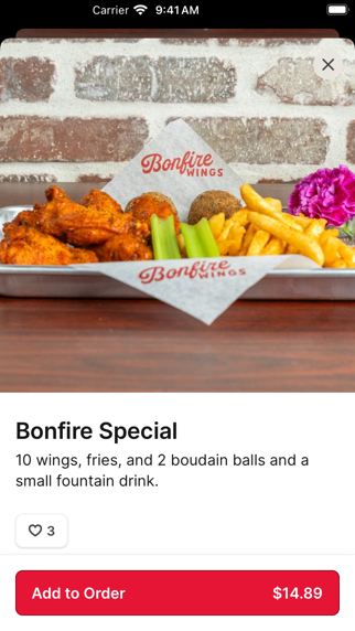 Screenshot 3 of BONFIRE WINGS Northshore App