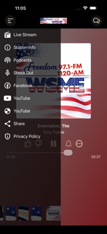 Freedom 97.1-1120 WSME iPhone screenshot