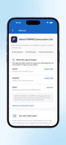 FORMIS Concussion Lite screenshot