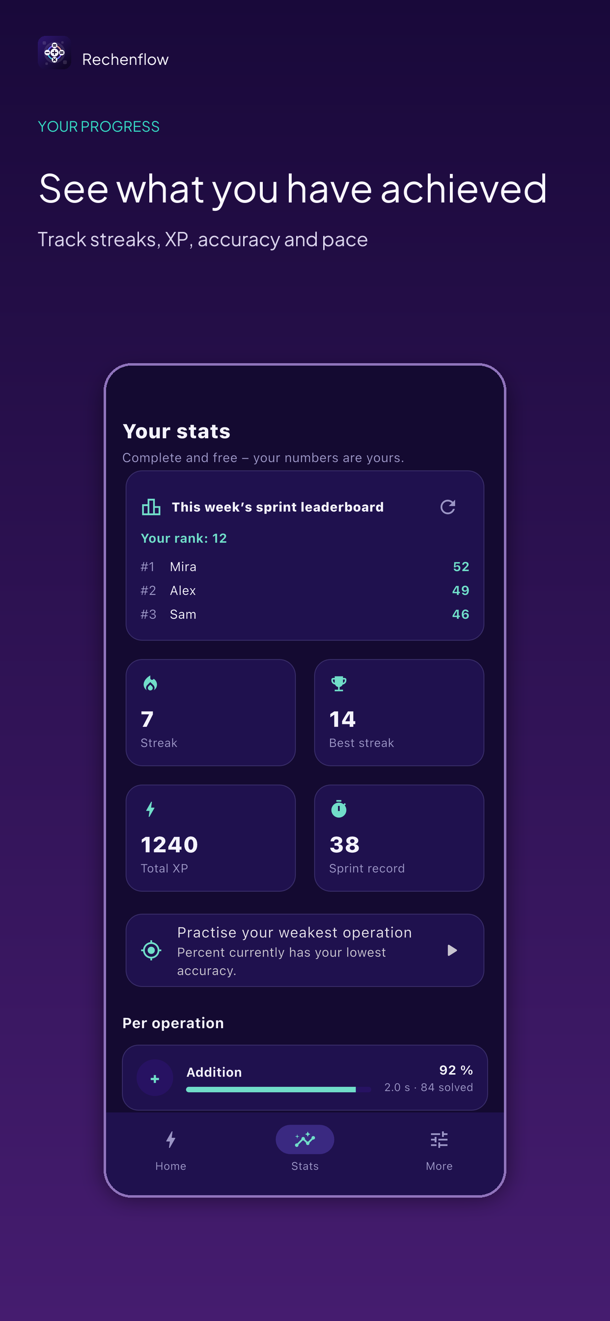 Rechenflow Mental Math screenshot 5