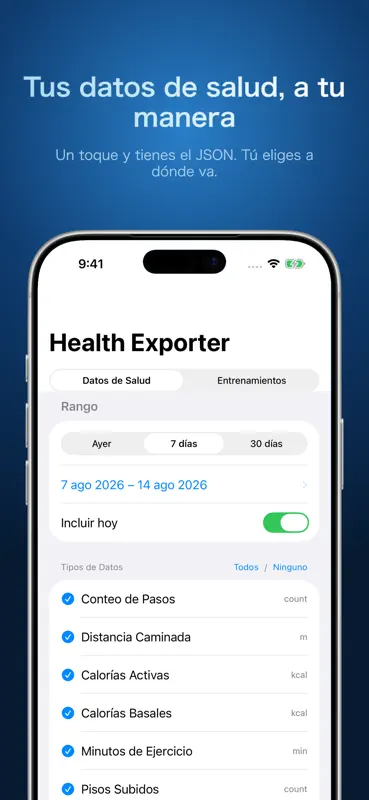 Health Exporter & Shortcuts screenshot 1 of 7