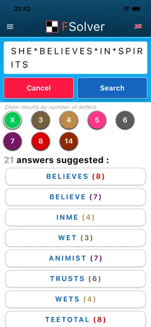 FSolver Crossword Solutions screenshot 2