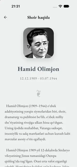 Hamid Olimjon she'rlari screenshot 2