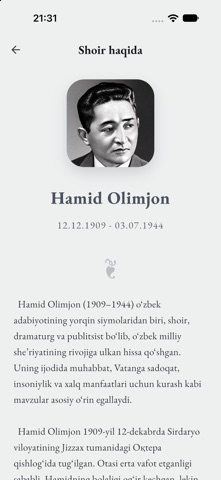 Hamid Olimjon she'rlari Screenshot 2 of 8