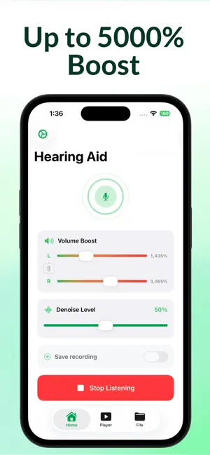 Hearing Aid Sound Amplifier iPhone screenshot 2