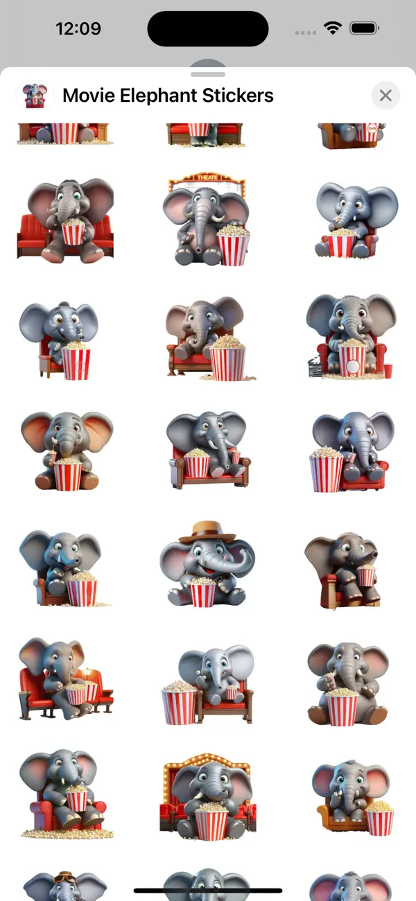 Screenshot #2 pour Movie Elephant Stickers