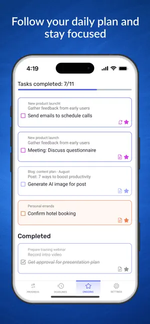 WinGo Plan: projects & goals screenshot 3