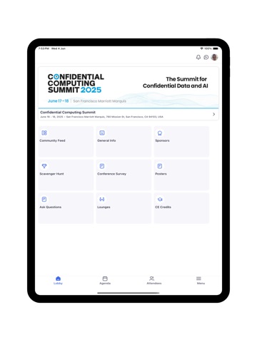 Confidential Computing Summit iPad screenshot