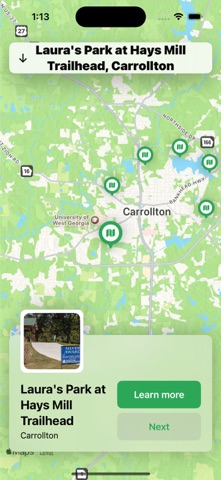 CarrolltonGreenbelt iPhone screenshot