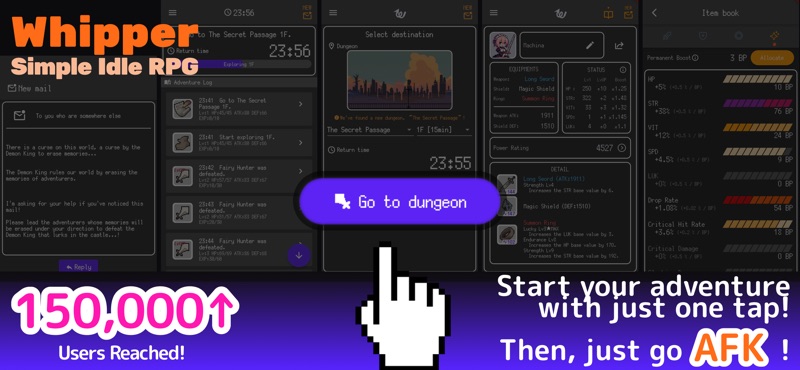 Whipper - Idle RPG screenshot 2