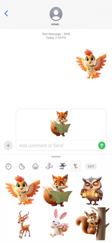 Enchanted Forest Stickers iPhone screenshot