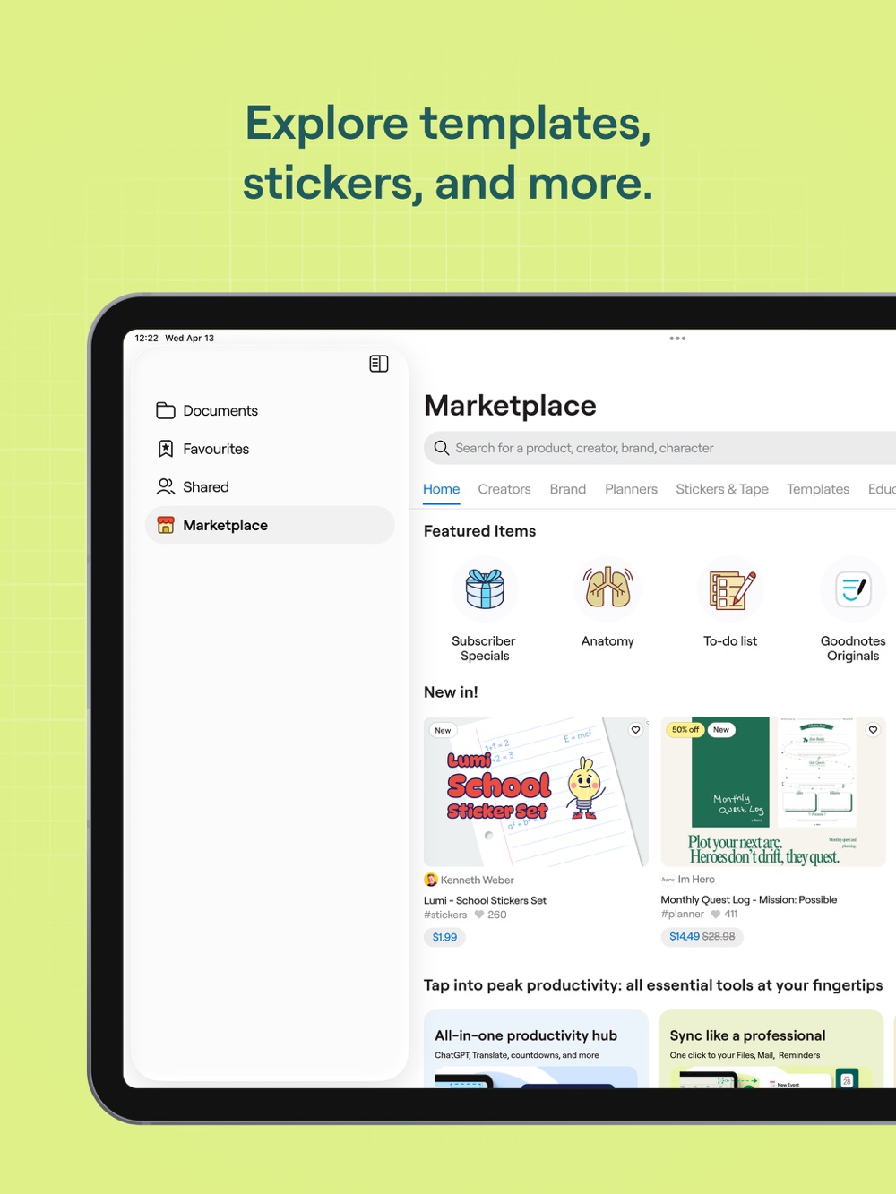 Goodnotes: AI Notes, Docs, PDF: official iPad preview 10 (opens full image in a new tab)