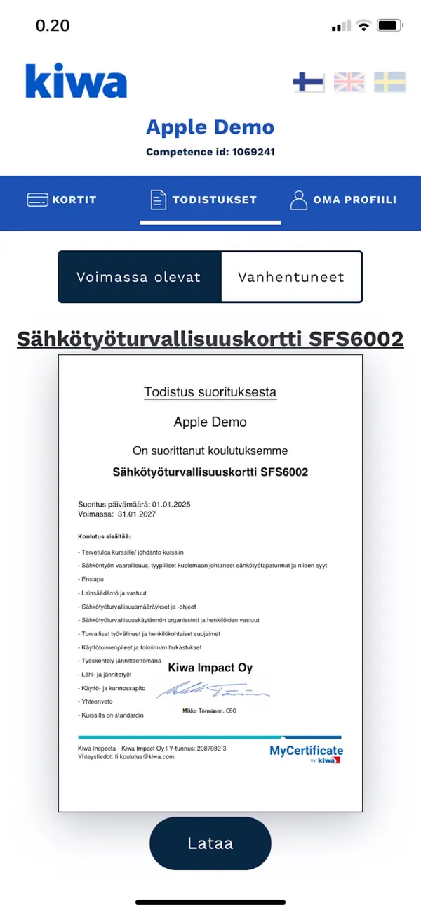 Screenshot #2 pour MyCertificate