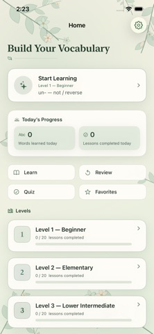 Build English Vocabulary のスクリーンショット